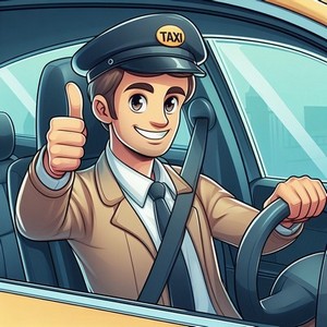 Таксист поднял большой палец вверх