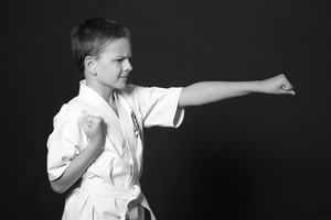 Юный каратист.